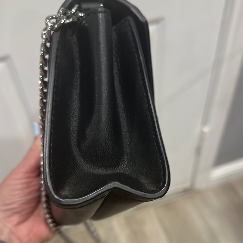 Michael Kors Mini Black and Silver Bag with Chain Details - Picture 5 of 8
